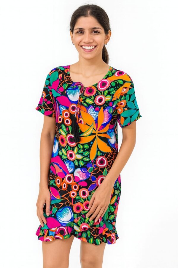 Vestaci Stylish Multicolour Long One-Piece Party Wear Dress
